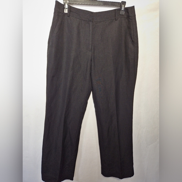 Talbots Women's Black Heritage Lined Linen Blend Lightweight Casual Pants Size 8 - Picture 7 of 16